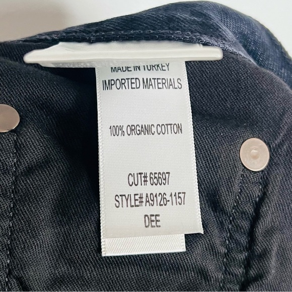 Agolde Black Dee high rise rolled hem shorts Dark Denim Jean Shorts size 31 - Picture 6 of 6